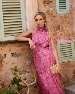 Polin et moi Maternidad*Vestido Halter Aigle Frambuesa