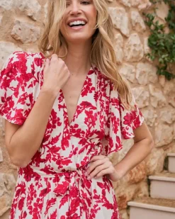 Polin et moi Vestidos Y Monos*Vestido Largo Rosalía Frambuesa