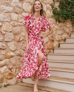 Polin et moi Vestidos Y Monos*Vestido Largo Rosalía Frambuesa