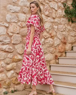 Polin et moi Vestidos Y Monos*Vestido Largo Rosalía Frambuesa