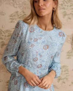 Polin et moi Vestidos Y Monos*Vestido midi flores Felicia denim