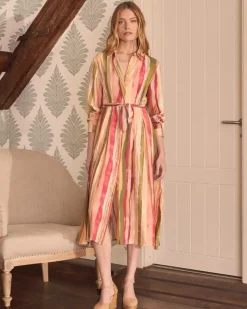 Polin et moi Maternidad|Vestidos Y Monos*Vestido midi rayas Naelia beige