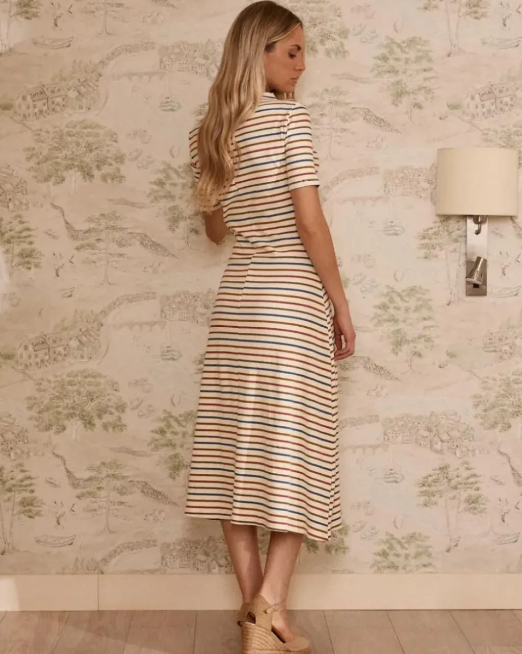 Polin et moi Maternidad|Punto*Vestido punto rayas Mirena Crudo