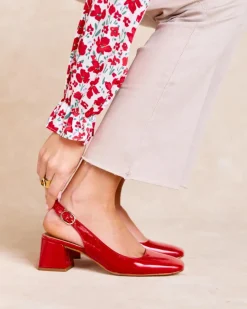 Polin et moi Zapatos De Tacón*Zapato Destalonado Lulu Rojo
