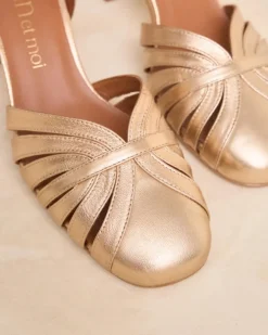 Polin et moi Zapatos De Tacón*Zapato Tacón Platonia Oro