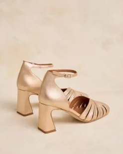 Polin et moi Zapatos De Tacón*Zapato Tacón Platonia Oro